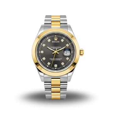 Rolex Oyster Two-Tone Style with Brown Diamond Dial