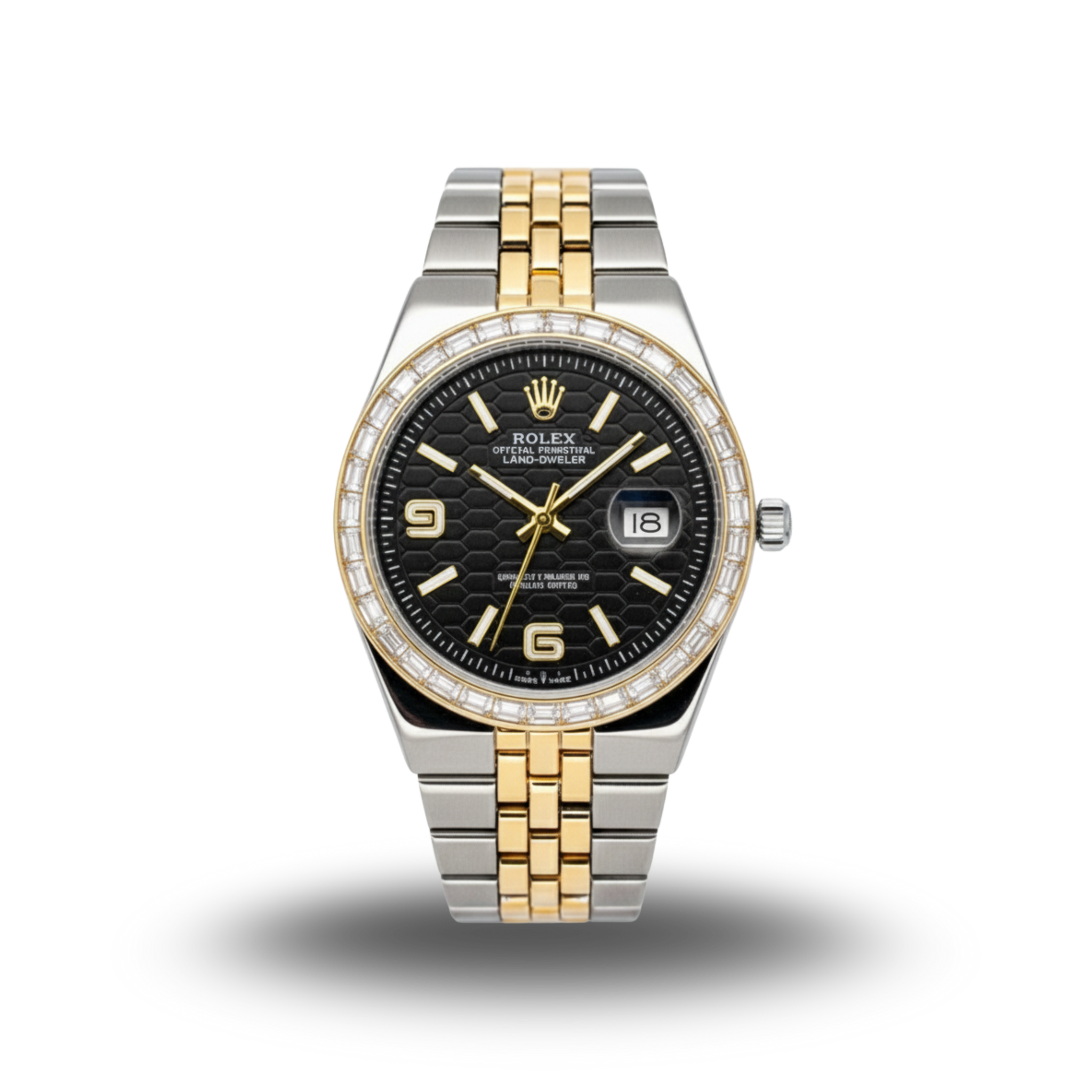 Rolex Land-Dweller Two-Tone with Black Honeycomb Dial