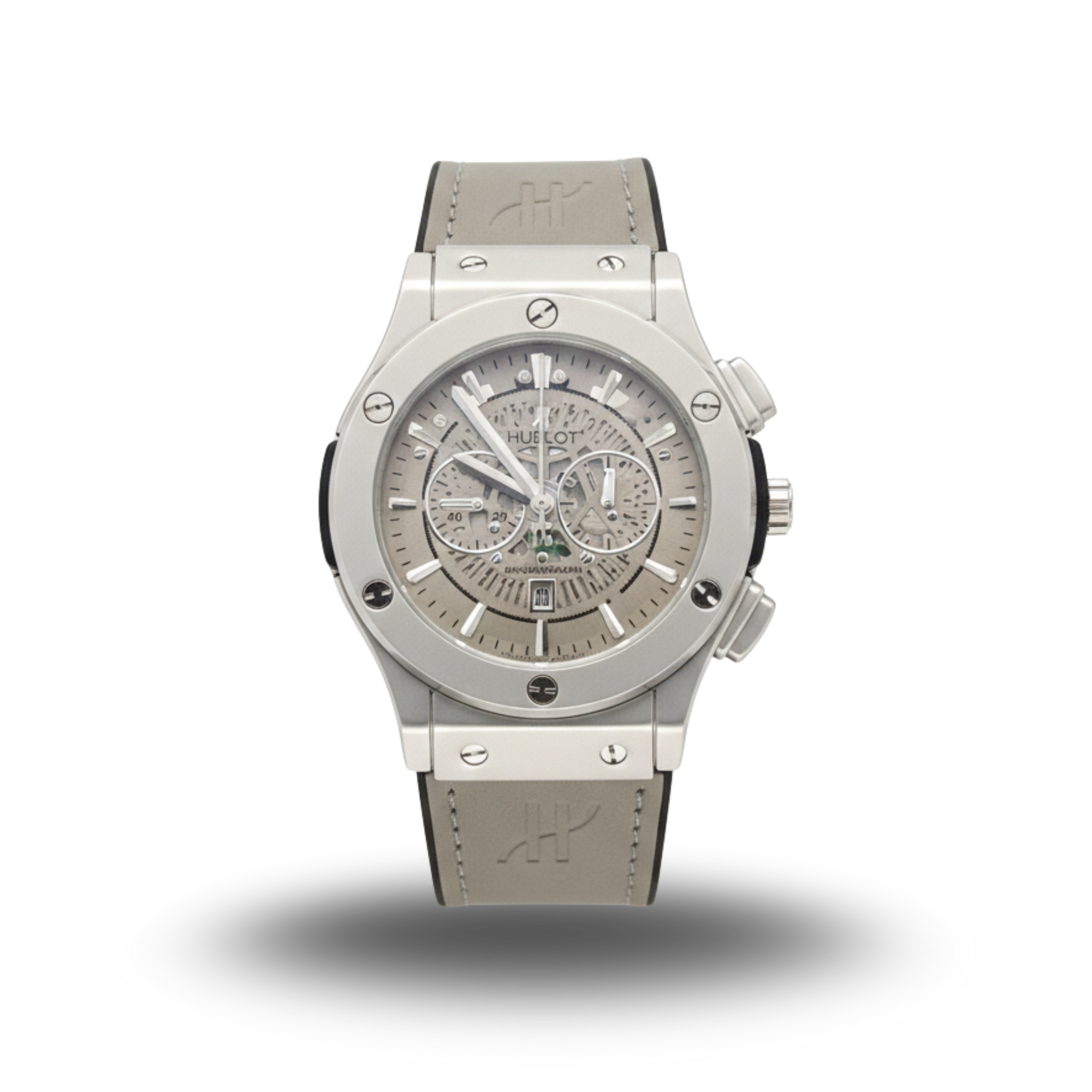 Hublot Chrono Titanium – Grey Alligator/Calfskin Strap Edition