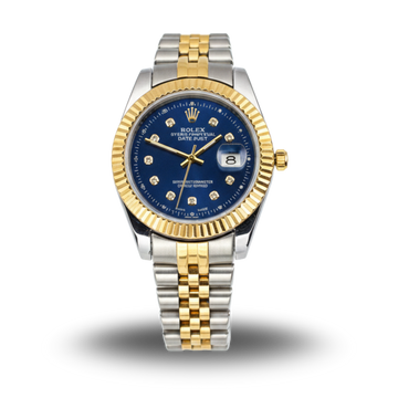 Rolex Jubilee Chain Two-Tone Blue Diamond Dial