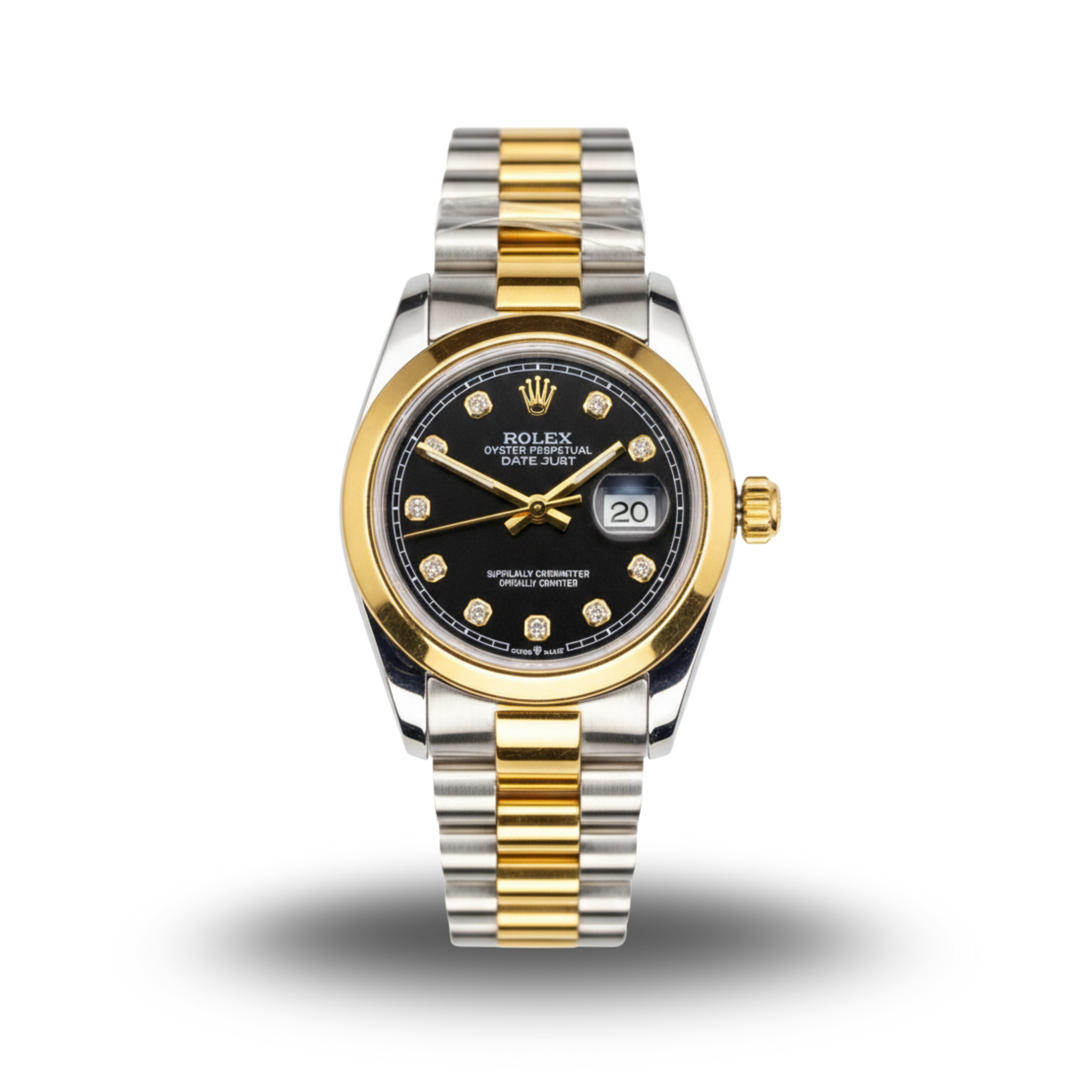 Rolex Lady-Oyster Two-Tone Style with Brown Diamond Dial