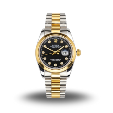 Rolex Lady-Oyster Two-Tone Style with Brown Diamond Dial